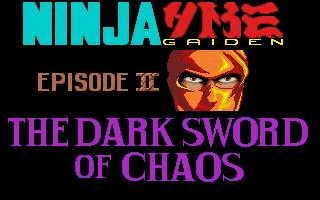 Ninja Gaiden 2 - The Dark Sword Of Chaos — sstitle (US)