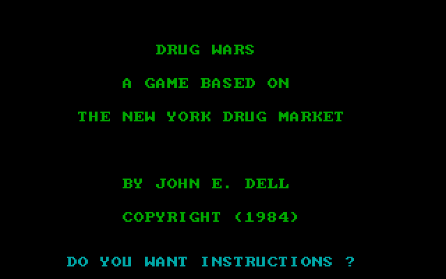 Drug Wars : A Game Based on the New York Drug Market — sstitle (WOR)