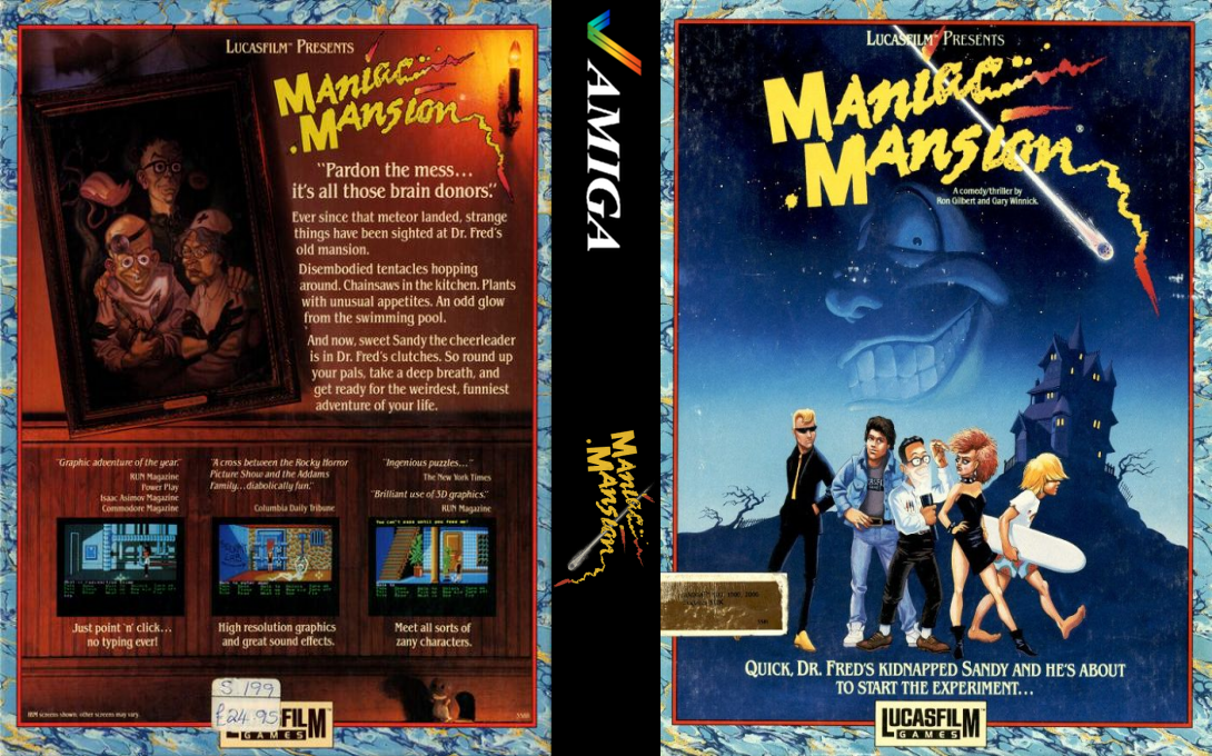 Maniac Mansion — box-texture (US)