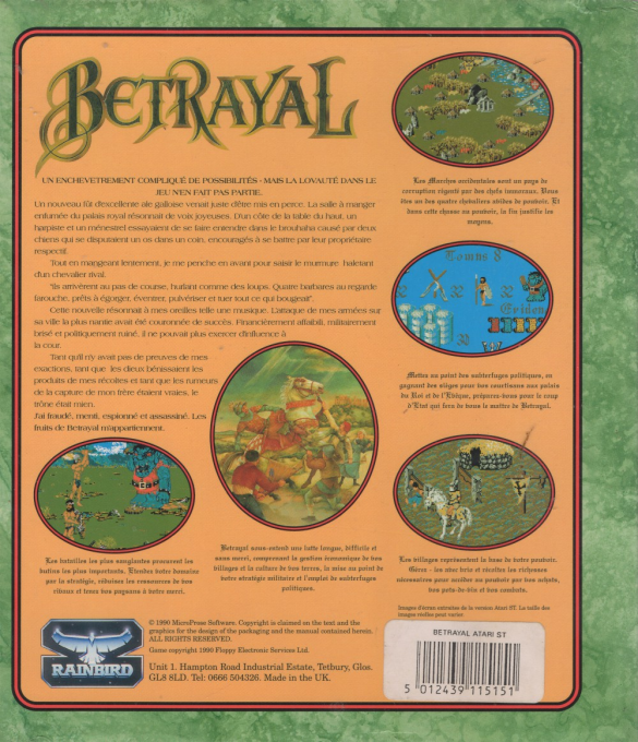Betrayal — box-2D-back (FR)