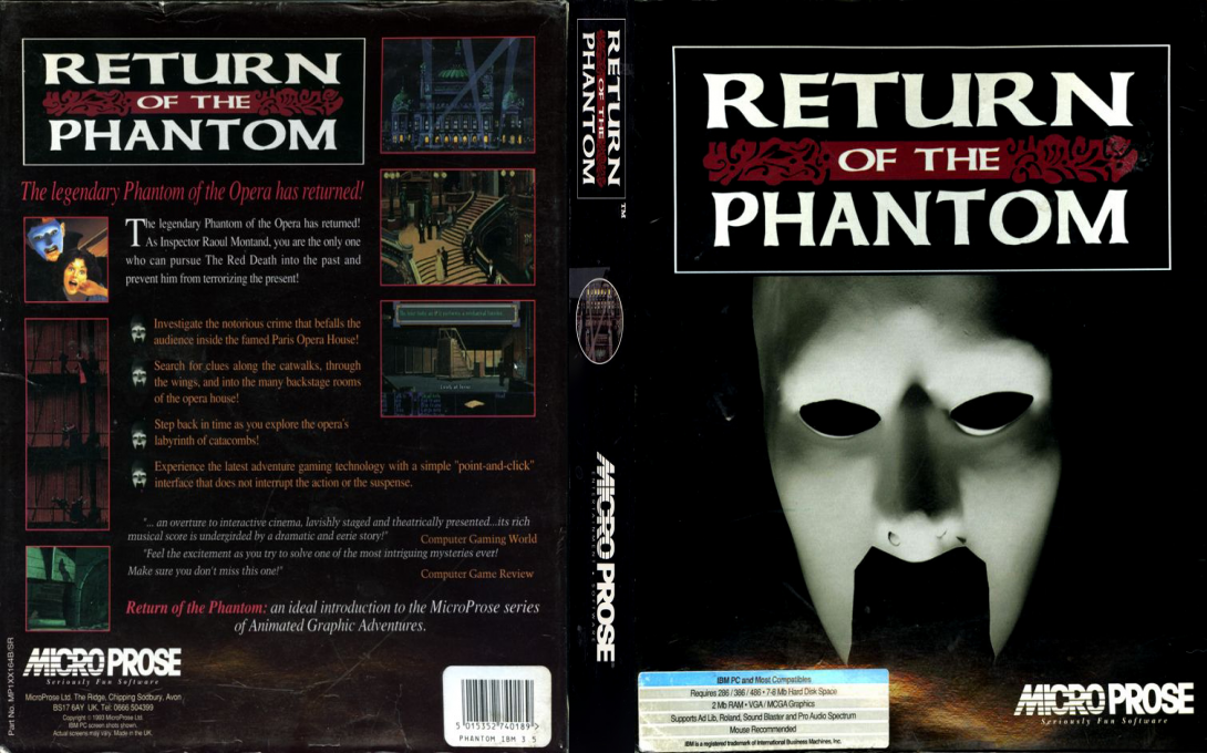 Return Of The Phantom — box-texture (EU)