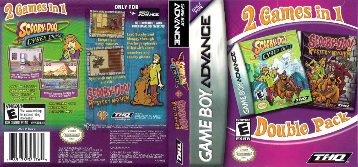 2 Games in 1 - Scooby-Doo! - Mystery Mayhem + Scooby-Doo and the Cyber Chase — box-texture (US)