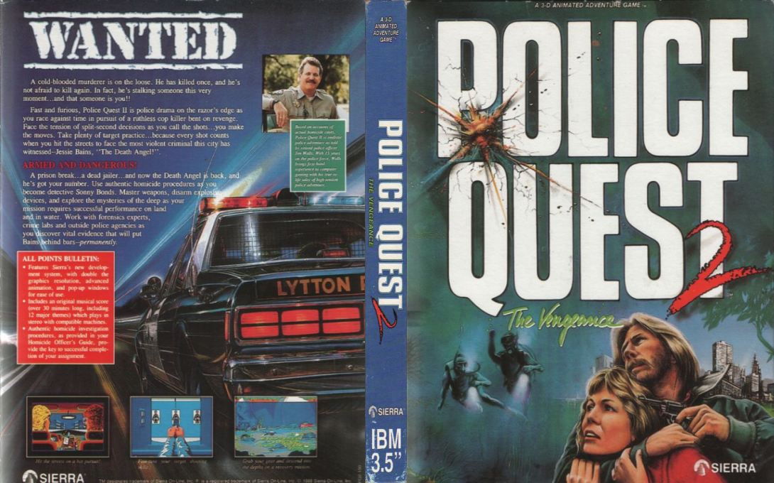 Police Quest 2 - The Vengeance — box-texture (US)