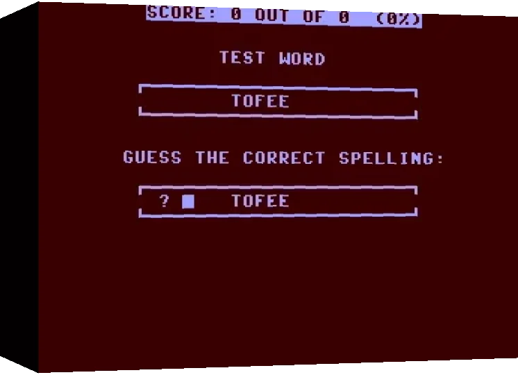 Spelling Challenge — box-3D (WOR)