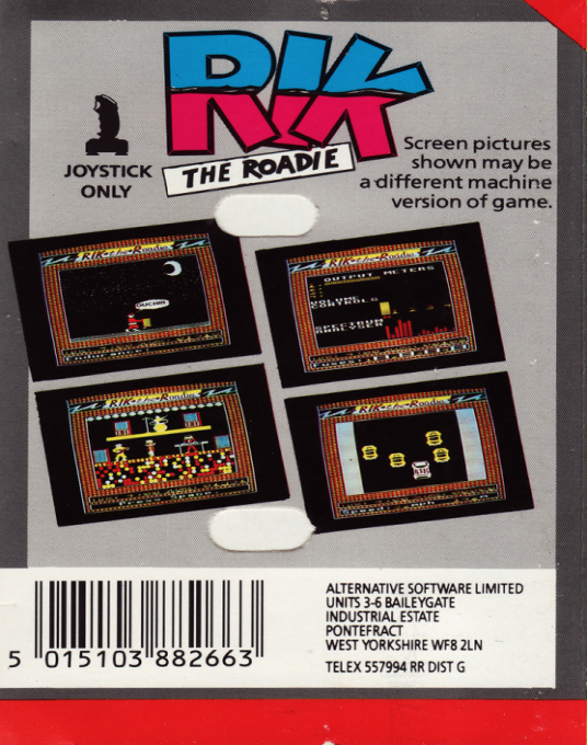 Rik The Roadie — box-2D-back (EU)