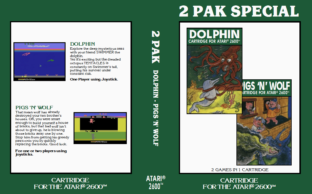 2 Pak Special Green - Dolphin, Pigs 'n' Wolf — box-texture (EU)