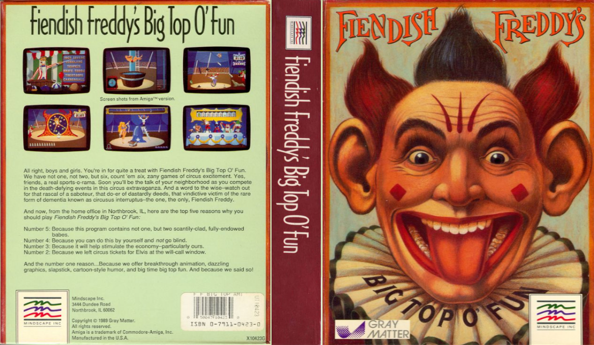 Fiendish Freddy's Big Top o' Fun — box-texture (US)