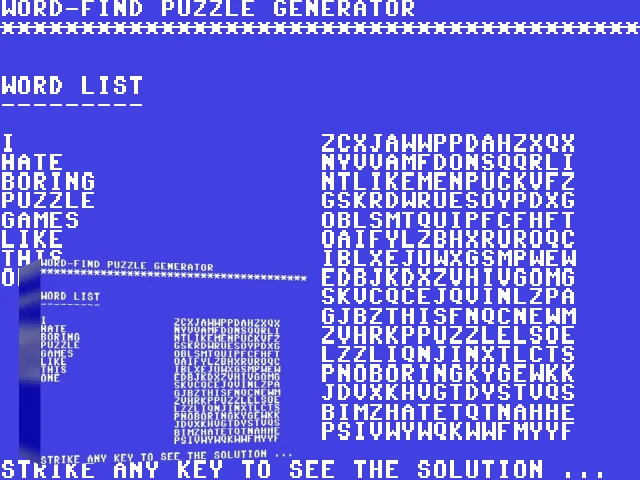 Word-find Puzzle Generator — mixrbv2 (WOR)