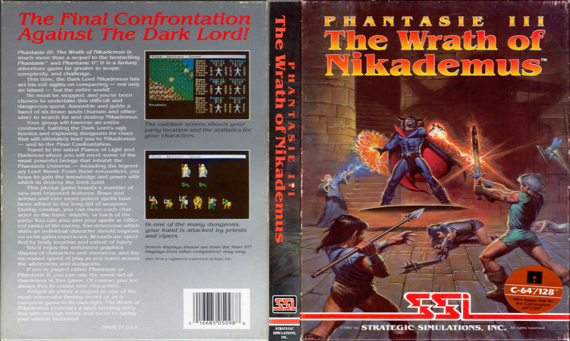 Phantasie 3 - The Wrath Of Nikademus — box-texture (US)