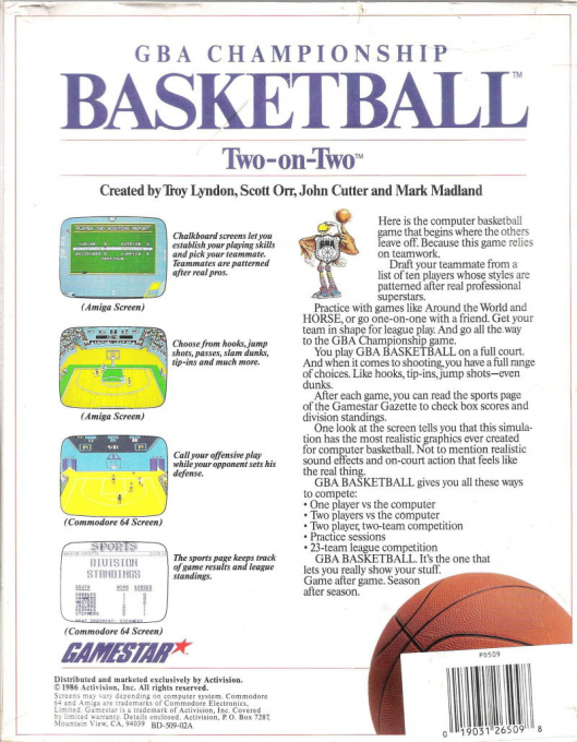 GBA Championship Basketball - Two-on-Two — box-2D-back (US)
