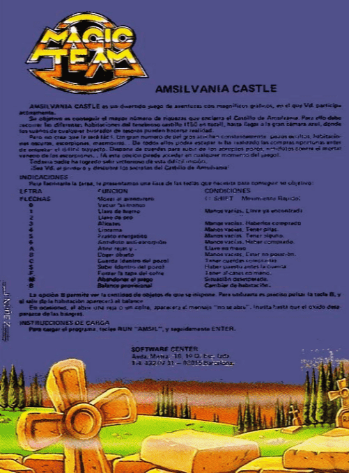 Amsilvania Castle — box-2D-back (SP)