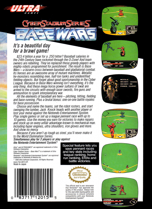 Cyber Stadium Series - Base Wars — box-2D-back (US)