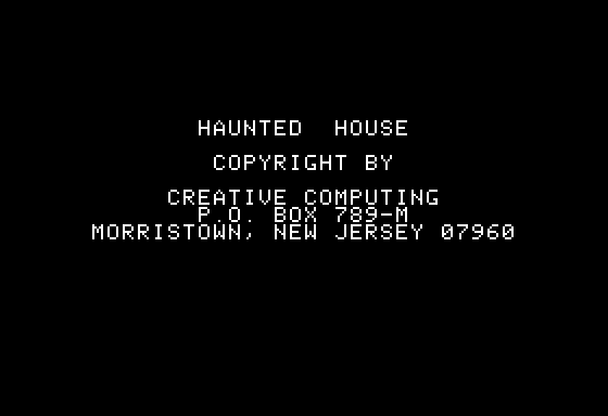 Haunted House — sstitle (WOR)