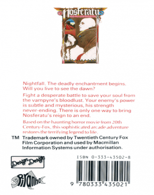 Nosferatu The Vampyre — box-2D-back (EU)