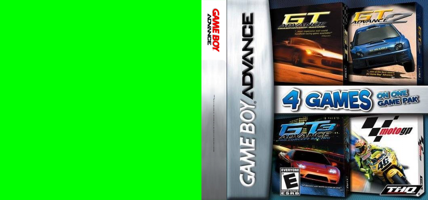 4 Games on One Game Pak - GT Advance + GT Advance 2 + GT Advance 3 + MotoGP — box-texture (US)