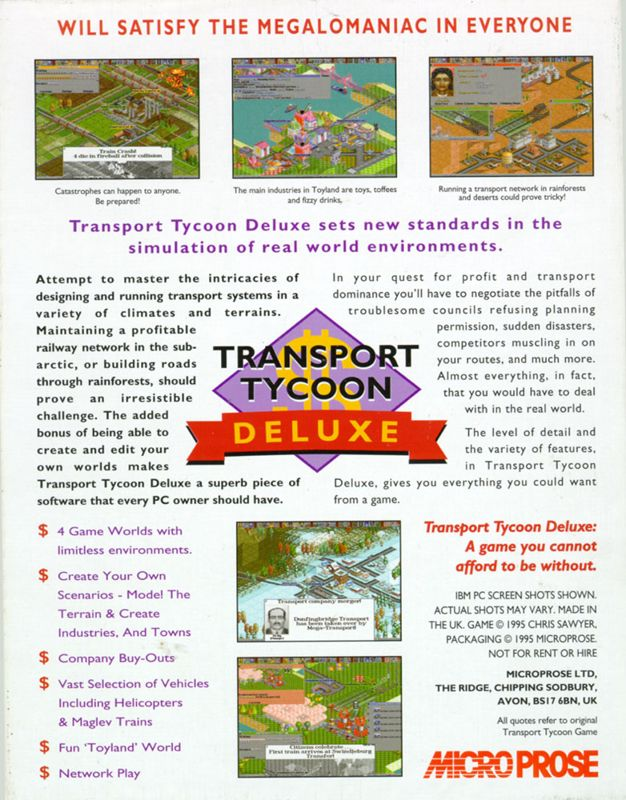 Transport Tycoon Deluxe — box-2D-back (EU)