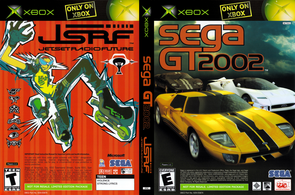 Sega Gt 2002 And Jsrf - Jet Set Radio Future — box-texture (US)