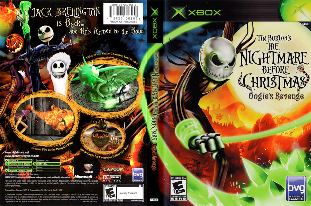 Nightmare Before Christmas, The - Oogie's Revenge — box-texture (US)