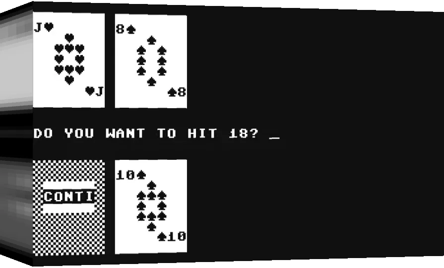 Computer Blackjack — box-3D (WOR)