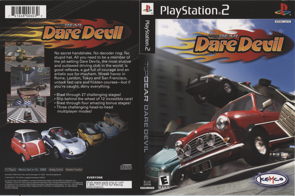 Top Gear Dare Devil — box-texture (US)