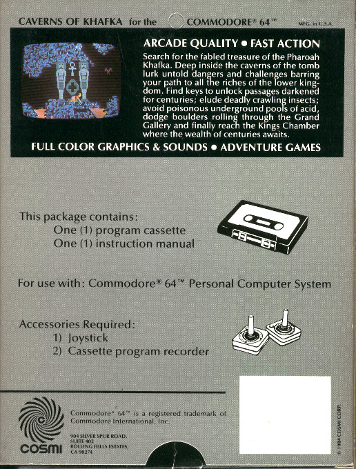 Caverns of Khafka — box-2D-back (US)