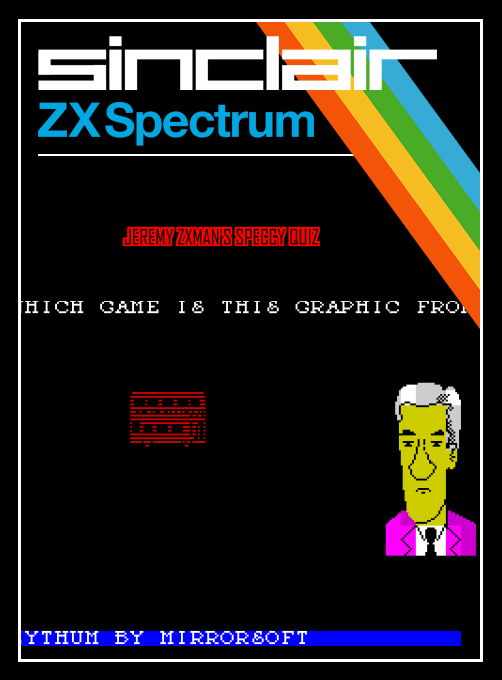 Jeremy ZXMan's Speccy Quiz box art