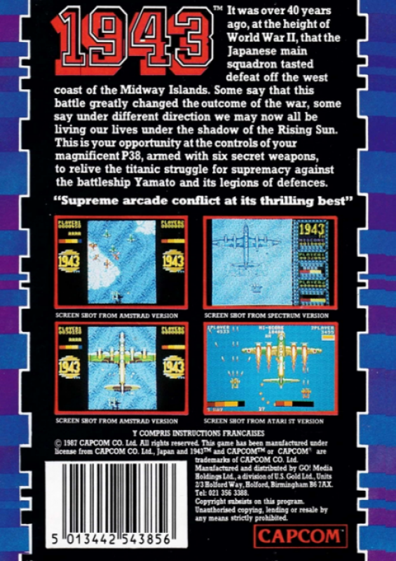 1943 - The Battle Of Midway — box-2D-back (EU)