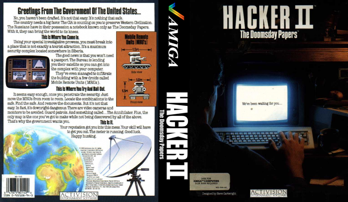 Hacker II - The Doomsday Papers — box-texture (US)