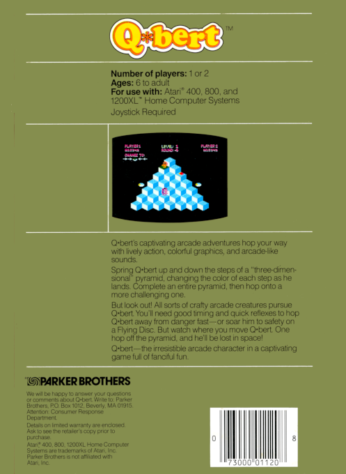 Q-Bert — box-2D-back (US)