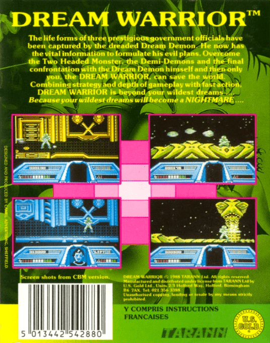 Dream Warrior — box-2D-back (EU)