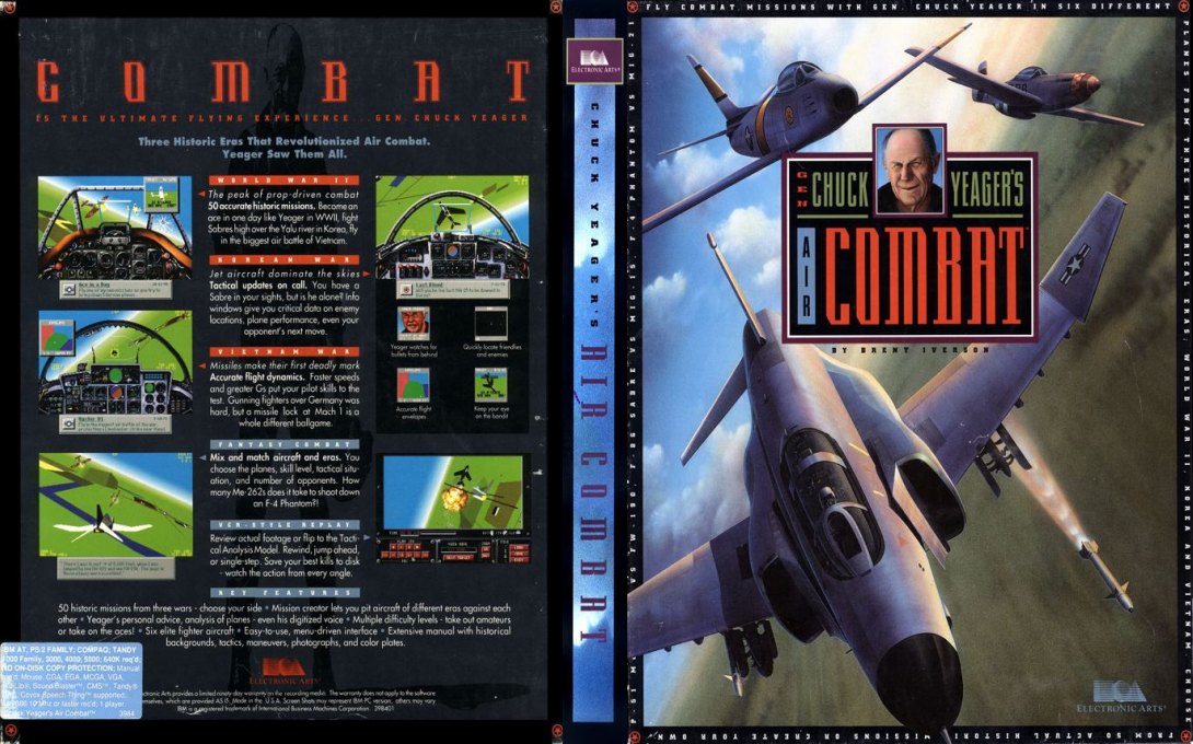 Chuck Yeager's Air Combat — box-texture (US)