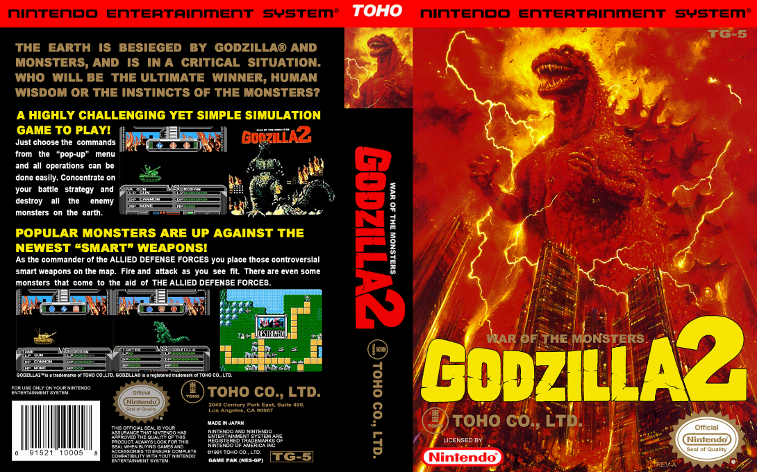 Godzilla 2 - War of the Monsters — box-texture (US)