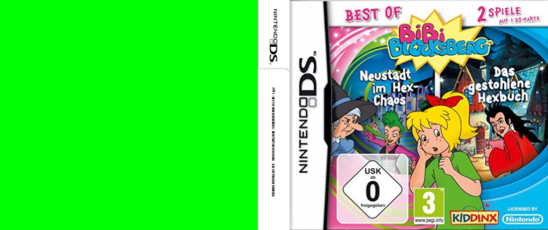 2 in 1 - Best of Bibi Blocksberg - Neustadt im Hex-Chaos + Das Gestohlene Hexbuch — box-texture (EU)