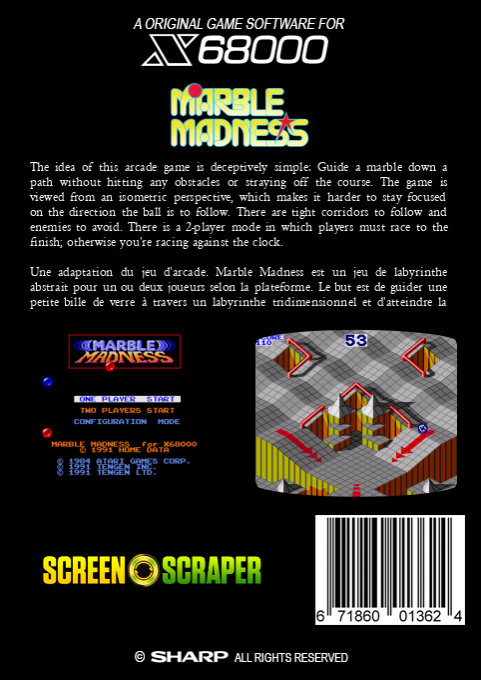 Marble Madness — box-2D-back (SS)