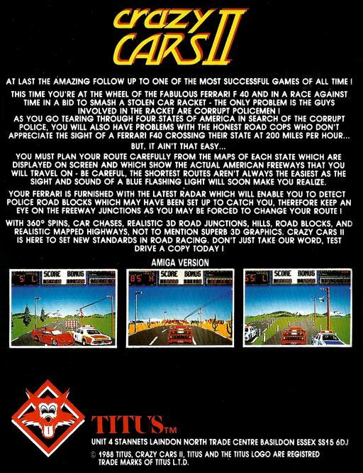 Crazy Cars II — box-2D-back (EU)