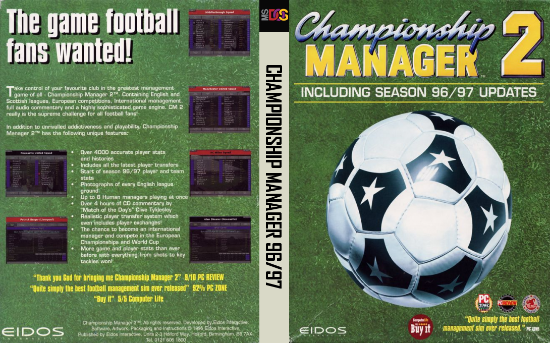 Championship Manager 2 - Including Season 96/97 Updates — box-texture (EU)