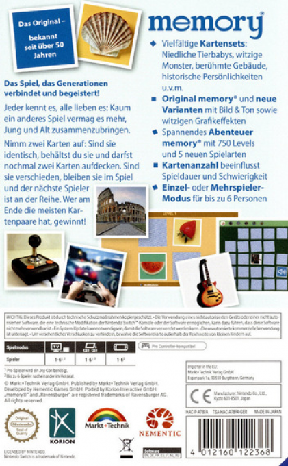 Ravensburger Memory — box-2D-back (DE)