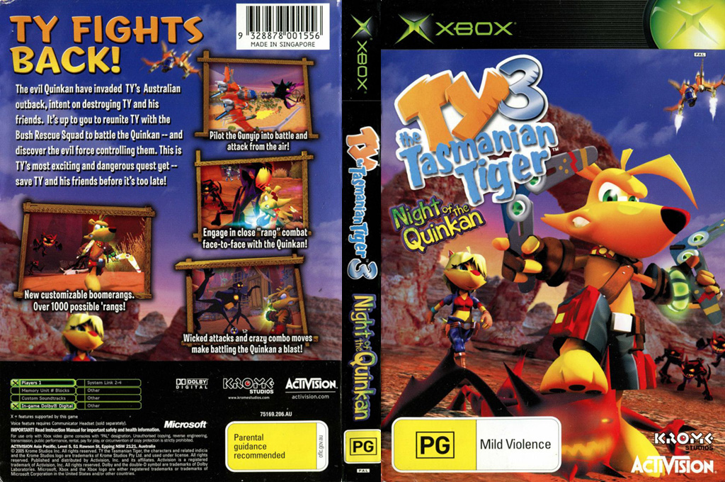 TY The Tasmanian Tiger 3 - Night Of The Quinkan — box-texture (AU)