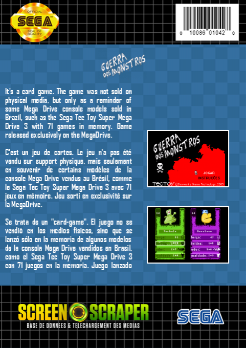 Guerra Dos Monstros — box-2D-back (SS)