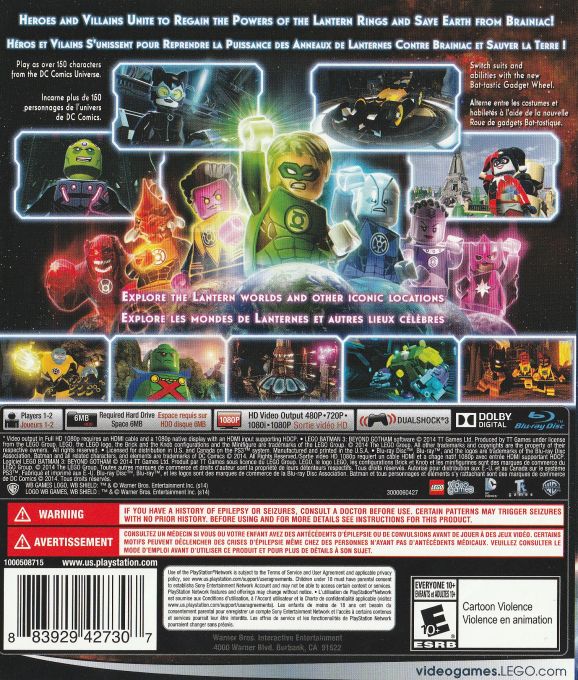 LEGO Batman 3 - The Game - Gotham kara Uchuu e — box-2D-back (CA)