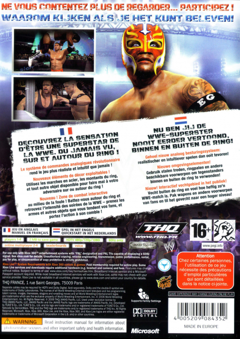 WWE SmackDown vs. Raw 2007 — box-2D-back (FR)