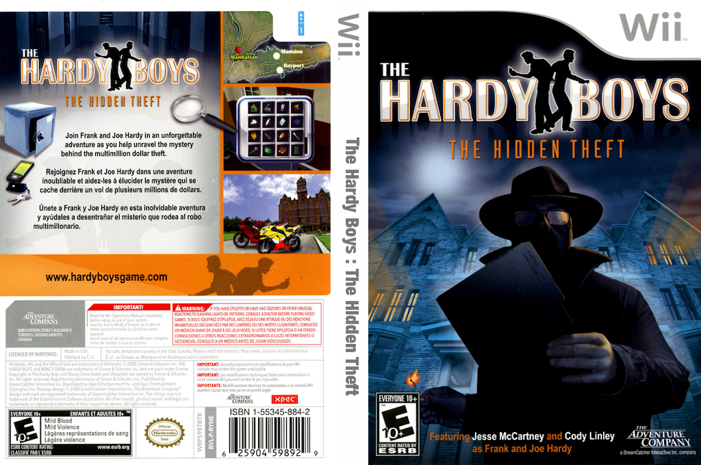 Hardy Boys, The - The Hidden Theft — box-texture (US)