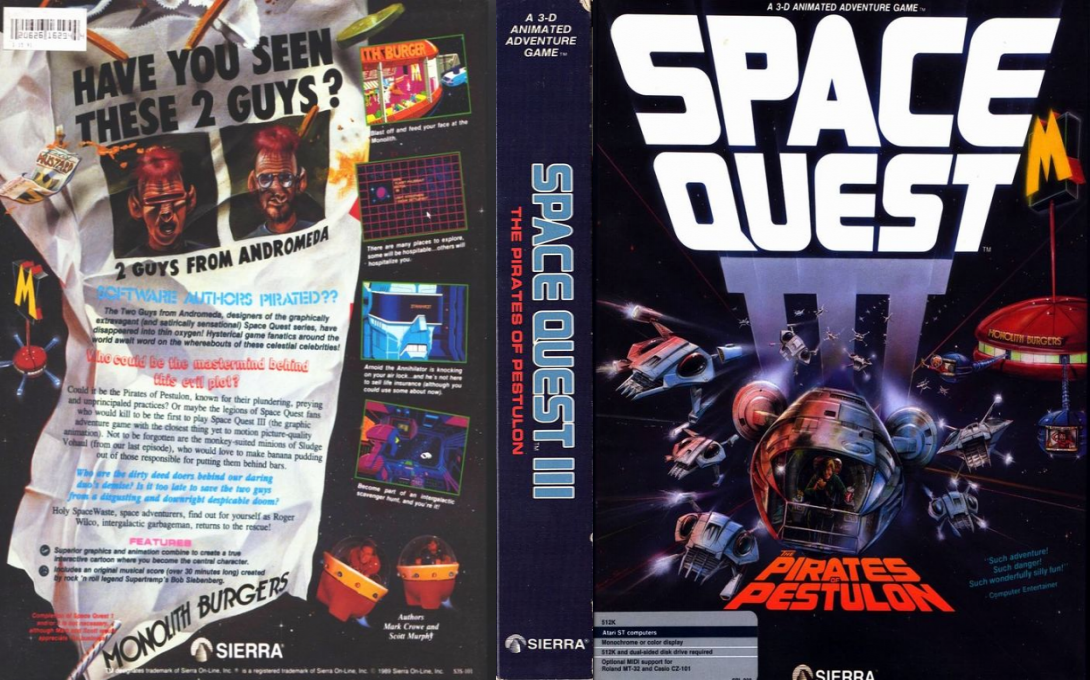 Space Quest 3 - The Pirates Of Pestulon — box-texture (US)