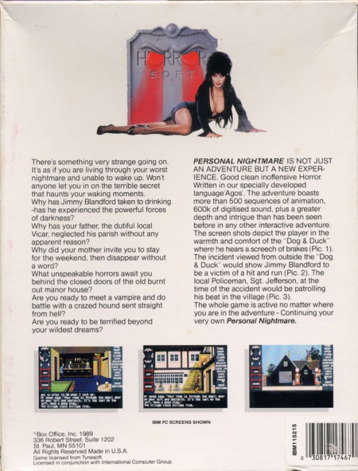 Personal Nightmare — box-2D-back (US)
