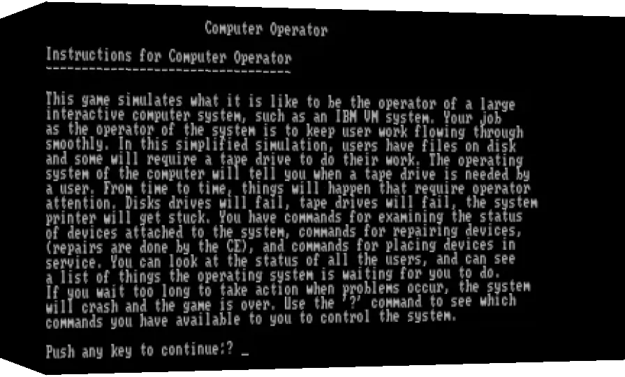 Computer Operator — box-3D (WOR)