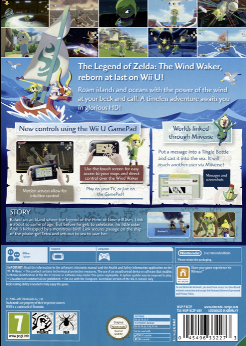 Legend of Zelda, The - The Wind Waker HD — box-2D-back (EU)