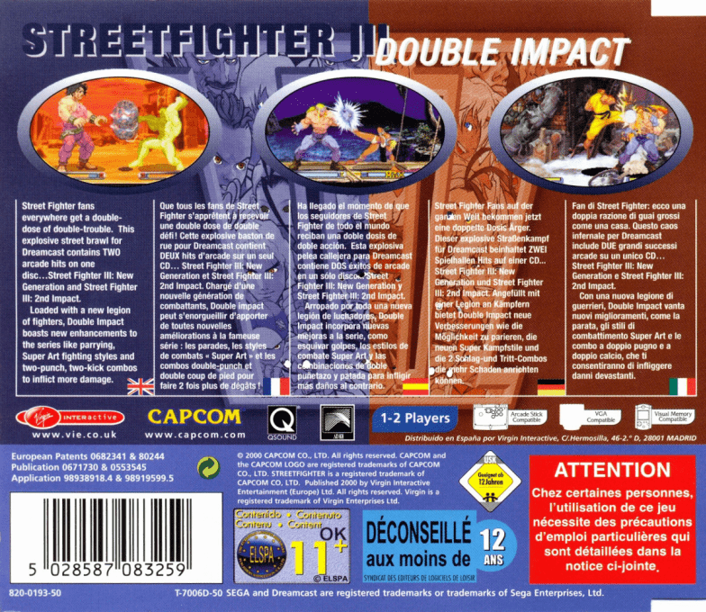 Street Fighter III - W Impact — box-2D-back (EU)