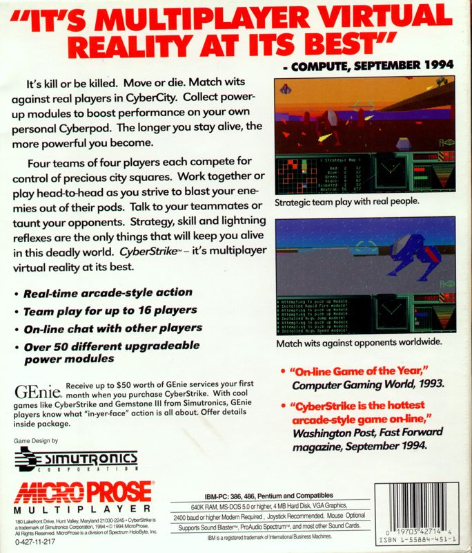 Cyberstrike — box-2D-back (US)