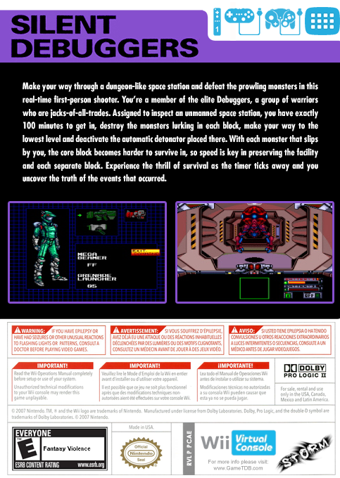 Silent Debuggers — box-2D-back (US)