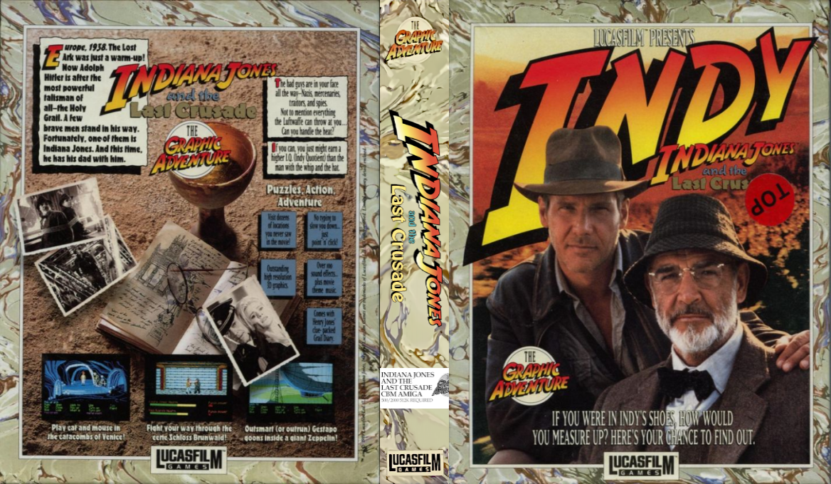 Indiana Jones and the Last Crusade - The Graphic Adventure — box-texture (EU)